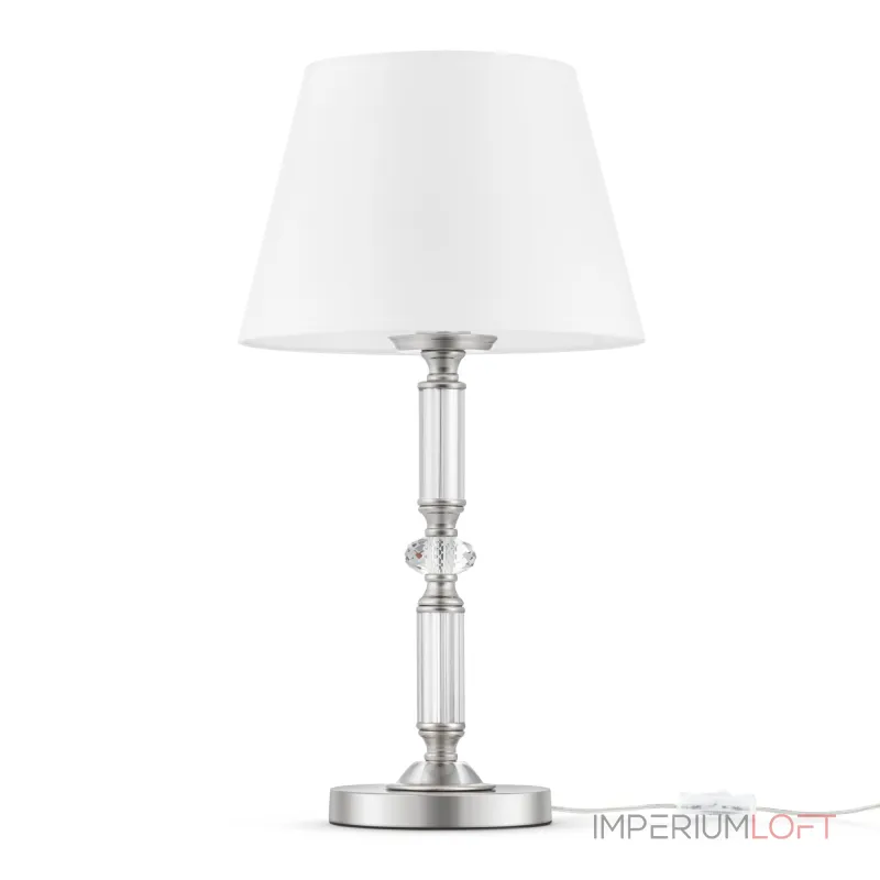 Настольная лампа декоративная Maytoni Riverside MOD018TL-01CH Цвет арматуры хром Цвет плафонов белый Настольная лампа декоративная Maytoni Riverside MOD018TL-01CH Цвет арматуры хром Цвет плафонов белый