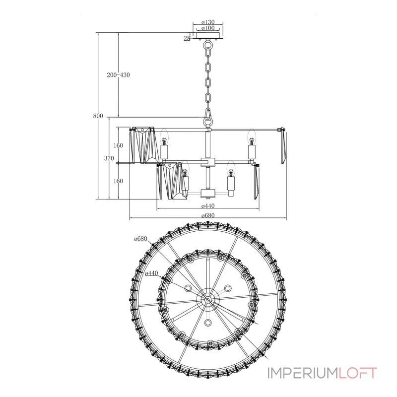 Подвесная люстра Maytoni MOD043PL-12CH