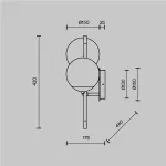 Бра Maytoni Nostalgia MOD048WL-02G Цвет арматуры золото Цвет плафонов белый