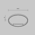 Накладной светильник Maytoni Halo MOD058CL, L35BSK