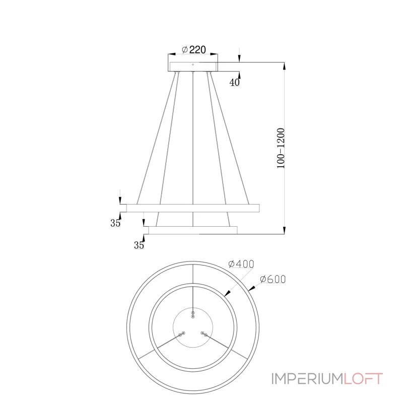 Подвесная люстра Maytoni MOD058PL-L55W4K