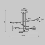 Люстра на штанге Maytoni MOD070PL-L48B3K