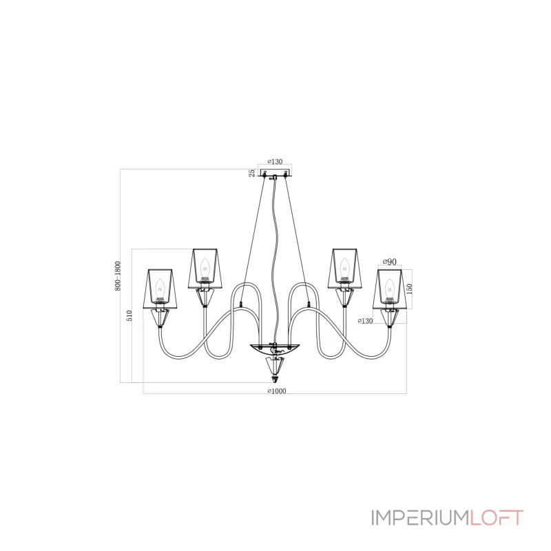 Подвесная люстра Maytoni Florero MOD078PL-09CH 