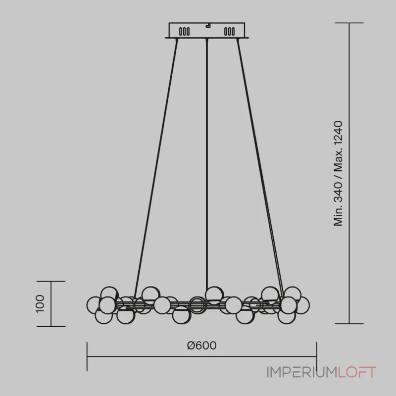 Подвесная люстра Maytoni MOD081PL-L50G3K
