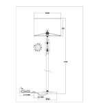 Торшер Maytoni Alloro MOD088FL-01BS Цвет арматуры латунь Цвет плафонов белый