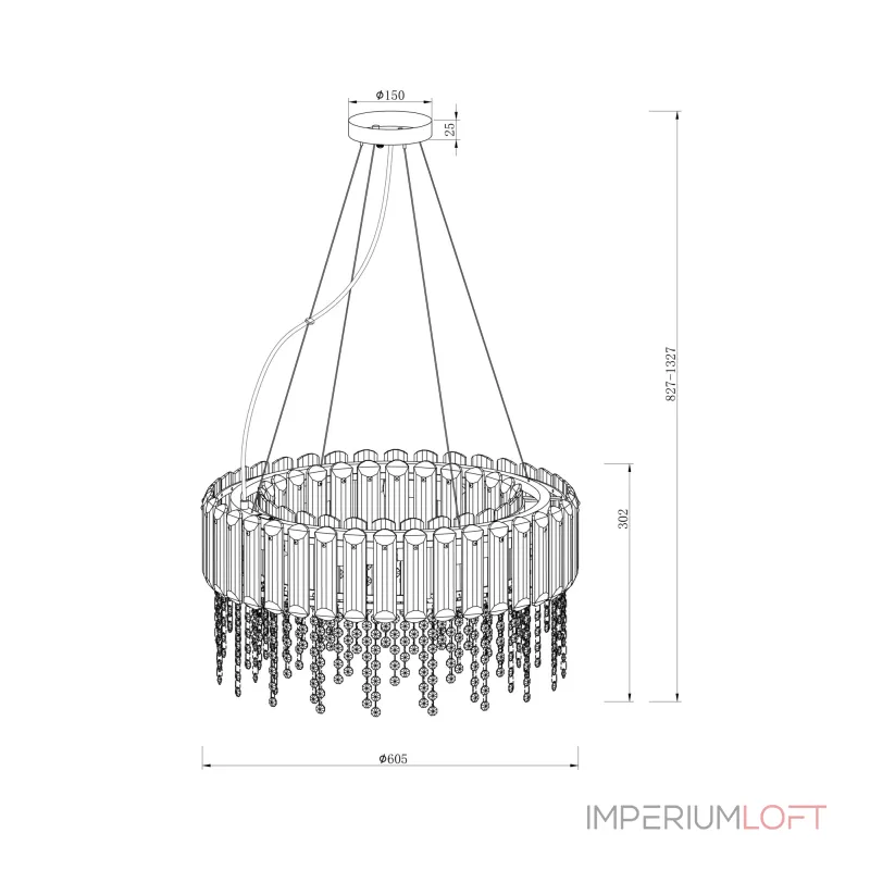 Подвесная люстра Maytoni MOD097PL-08CH Подвесная люстра Maytoni MOD097PL-08CH