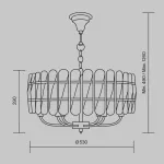 Подвесная люстра Maytoni MOD122PL-06BS