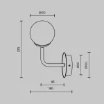 Бра Maytoni Erich MOD221-WL-01-G Цвет арматуры золото Цвет плафонов белый