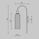 Бра Maytoni Antic MOD302WL-01W Цвет арматуры желтый Цвет плафонов белый