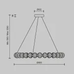 Подвесная люстра Maytoni MOD555PL-L30CH4K