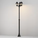 Фонарный столб Maytoni Abbey Road O003FL-03B Цвет арматуры черный Цвет плафонов прозрачный