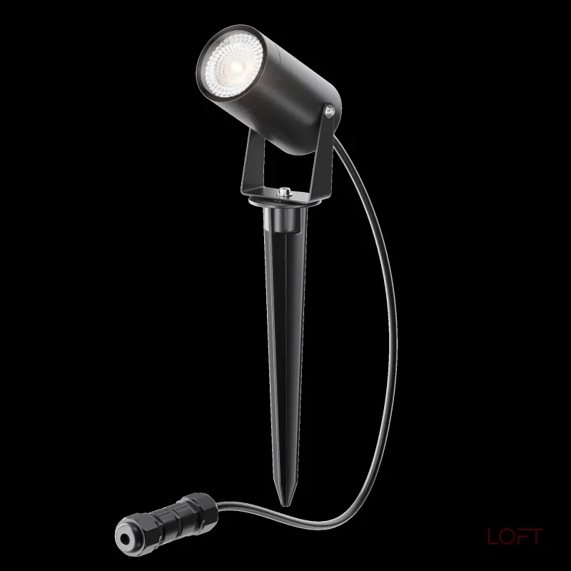 Наземный низкий светильник Maytoni Scope O025FL-01B Цвет арматуры черный Цвет плафонов черный