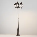 Фонарный столб Maytoni Novara O026FL-03B Цвет арматуры черный Цвет плафонов белый