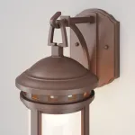 Светильник на штанге Maytoni Salamanca O031WL-01BR Цвет арматуры коричневый Цвет плафонов белый