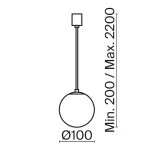 Подвесной светильник Technical P039PL-5W4K-10-B