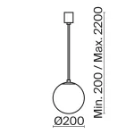 Подвесной светильник Technical P039PL-5W4K-20-B