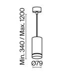 Подвесной светильник Maytoni Orlo P085PL-12W3K-B