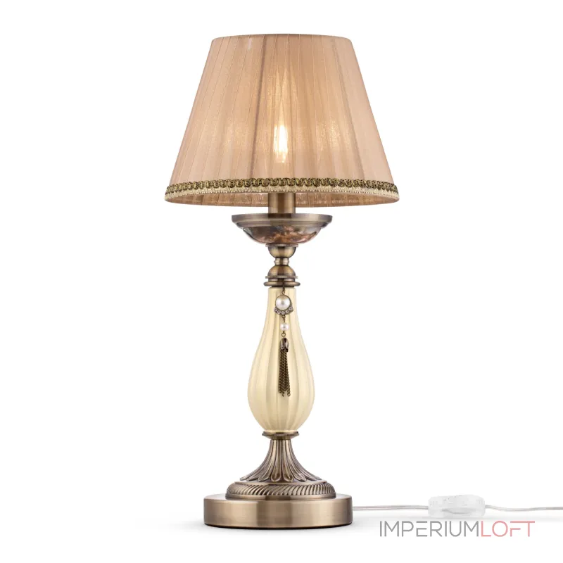 Настольная лампа декоративная Maytoni Demitas RC024-TL-01-R Цвет арматуры бронза Цвет плафонов кремовый Настольная лампа декоративная Maytoni Demitas RC024-TL-01-R Цвет арматуры бронза Цвет плафонов кремовый