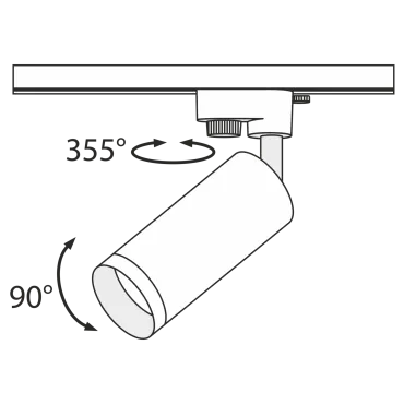 Трековый светильник Technical TR004-1-GU10-B