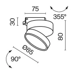 Накладной светильник Maytoni Track lamps 2 TR007-1-12W4K-B Цвет арматуры черный Цвет плафонов черный