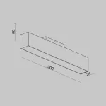 Накладной светильник Maytoni Track lamps TR012-2-12W3K-B Цвет арматуры черный Цвет плафонов черный