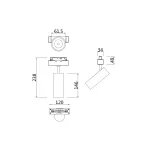 Светильник на штанге Maytoni Track lamps TR019-2-15W4K-B Цвет арматуры черный Цвет плафонов черный