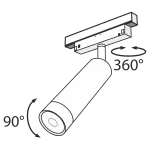 Светильник на штанге Maytoni Track lamps TR019-2-7W4K-B Цвет арматуры черный Цвет плафонов черный