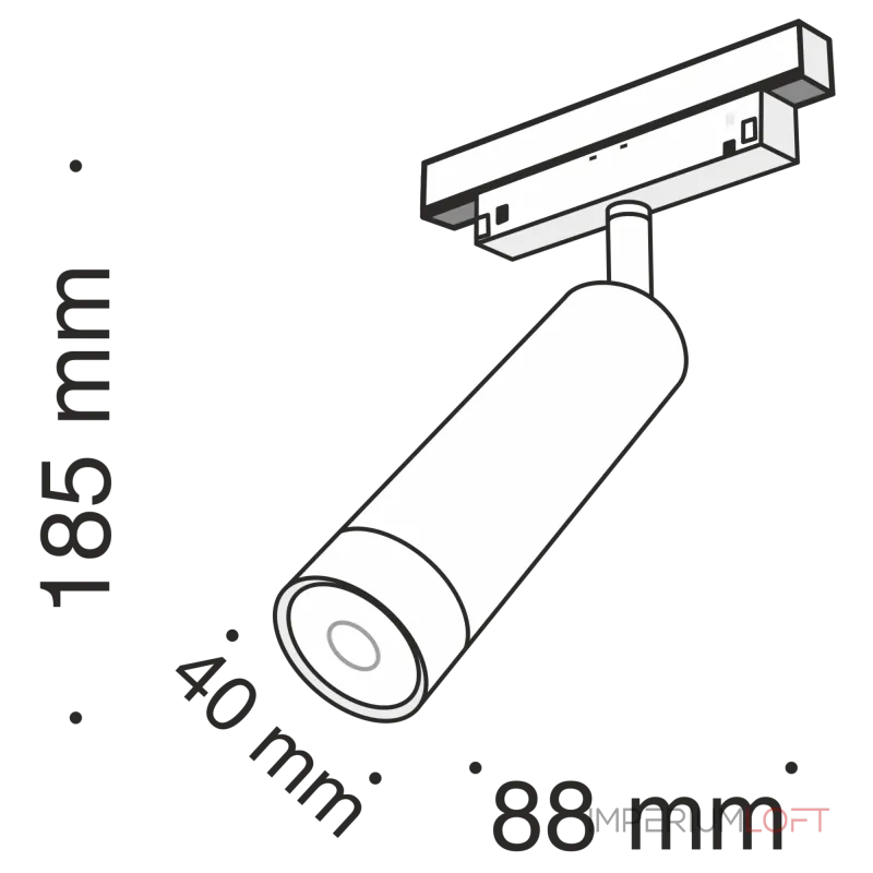 Светильник на штанге Maytoni Track lamps TR019-2-7W4K-B Цвет арматуры черный Цвет плафонов черный