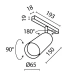Трековый светильник Maytoni Focus LED TR032-2-20W3K-S-W