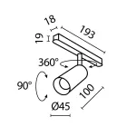 Трековый светильник Focus LED TR032-2-5W3K-M-BW