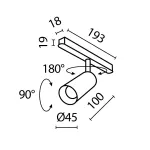 Трековый светильник Maytoni Focus LED TR032-4-5W3K-S-DS-W