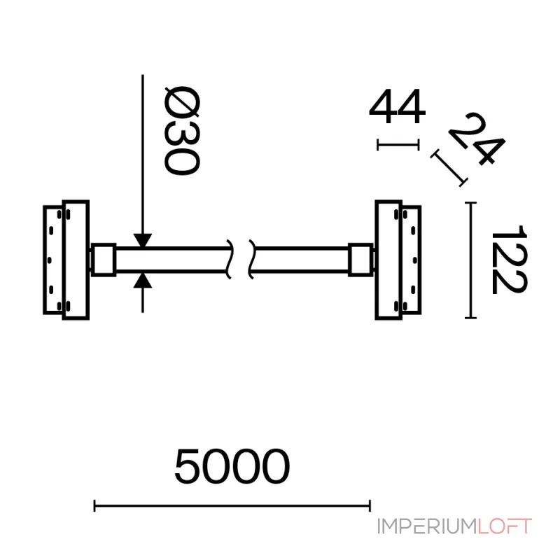 Трековый светильник Technical TR101-2-100W3K-B