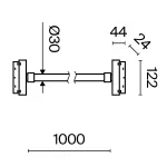 Трековый светильник Technical TR101-2-20W3K-B