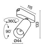 Трековый светильник Maytoni Focus LED TR103-1-12W4K-M-W