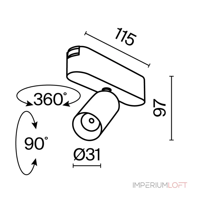 Трековый светильник Maytoni Focus LED TR103-1-5W3K-M-W