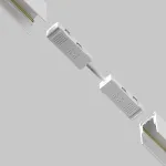 Коннектор питания прямой гибкий 5см Exility белый