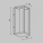 Настенный уличный светильник (бра) Maytoni Expo O480WL-L12B3K от ImperiumLoft