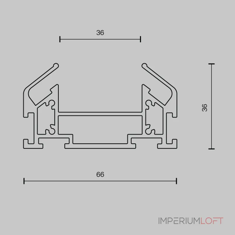 Профиль для монтажа Unity в натяжной ПВХ потолок, 2м от ImperiumLoft Профиль для монтажа Unity в натяжной ПВХ потолок, 2м от ImperiumLoft