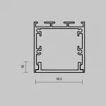 Рассеиватель для профиля 35×35 (Чёрный, 3 м), ALM-35-B-DF-3M Maytoni 642041 от ImperiumLoft