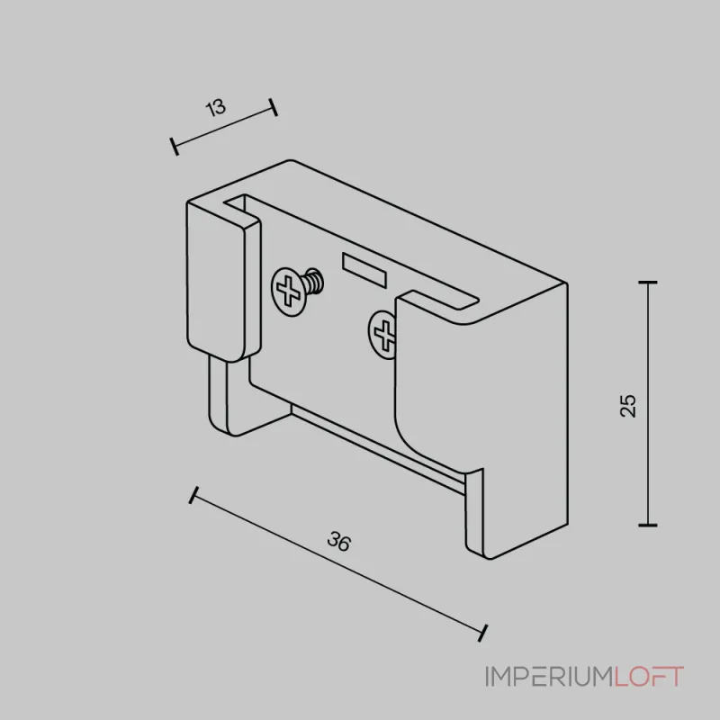 Заглушка двойная Parity черная, 2 шт в упаковке от ImperiumLoft Заглушка двойная Parity черная, 2 шт в упаковке от ImperiumLoft