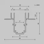 Шинопровод встраиваемый Maytoni EXILITY TRX034LS-222B