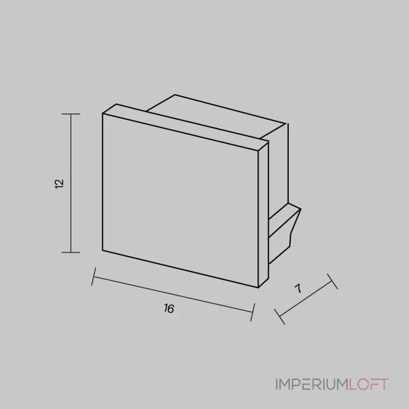 Комплект заглушек (для профиля 16×12) 10 шт., ALM-005-B-EC Maytoni 642022 от ImperiumLoft Комплект заглушек (для профиля 16×12) 10 шт., ALM-005-B-EC Maytoni 642022 от ImperiumLoft