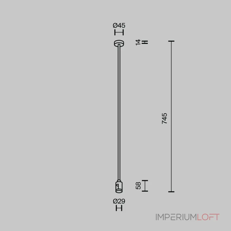 Крепление потолочное Long одинарное 700мм Flarity черный Maytoni FLARITY TRA159C-S1-B Крепление потолочное Long одинарное 700мм Flarity черный Maytoni FLARITY TRA159C-S1-B