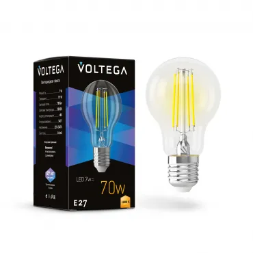 Светодиодная лампа Voltega Crystal A60 7W 3000K E27