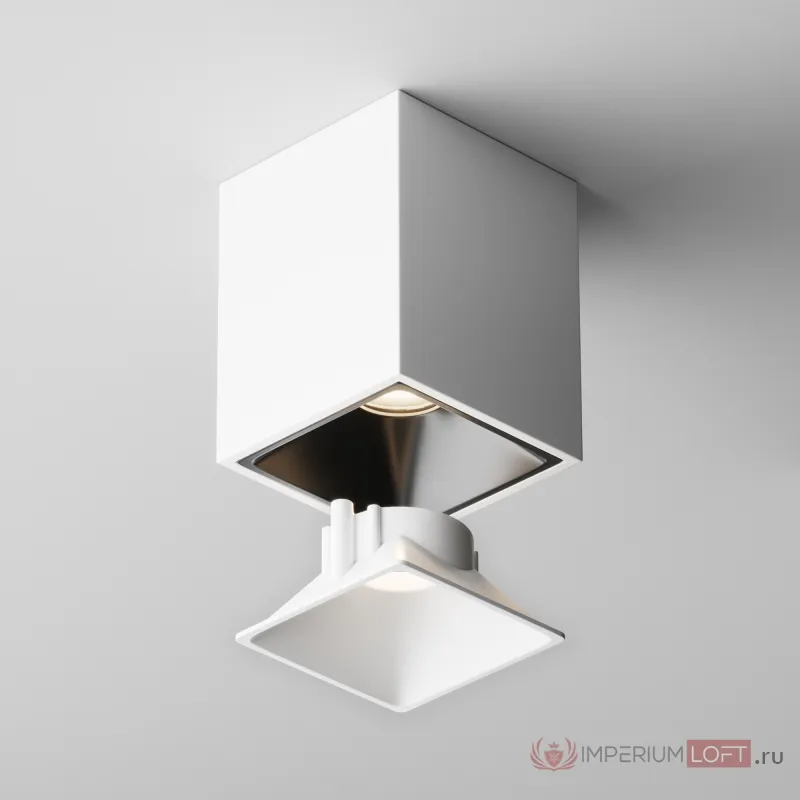Декоративная рамка-отражатель для светильников серии Alfa LED Maytoni Downlight Ring8-10W-SQ-W от ImperiumLoft