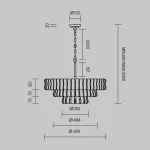 Подвесная люстра Maytoni Boulder MOD538PL-09MG