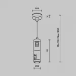 Подвес тросовый Hang двойной Flarity черный Maytoni FLARITY TRA157SW-D1-B