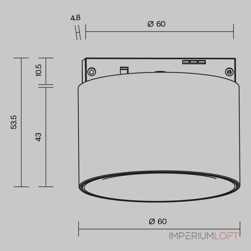 Трековый светильник Maytoni LEVITY TR188-1-5W2.7K-M-BBS от ImperiumLoft