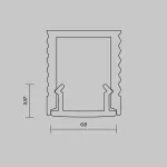 Рассеиватель для профиля 8x9/12x9 (10м) ALM-0809-O-DF-10M Maytoni 642088