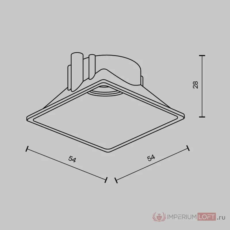 Декоративная рамка-отражатель для светильников серии Alfa LED Maytoni Downlight Ring8-10W-SQ-W от ImperiumLoft